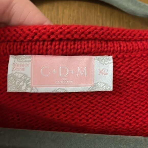 size XL C+D+M red oversized sweater - Picture 5 of 6